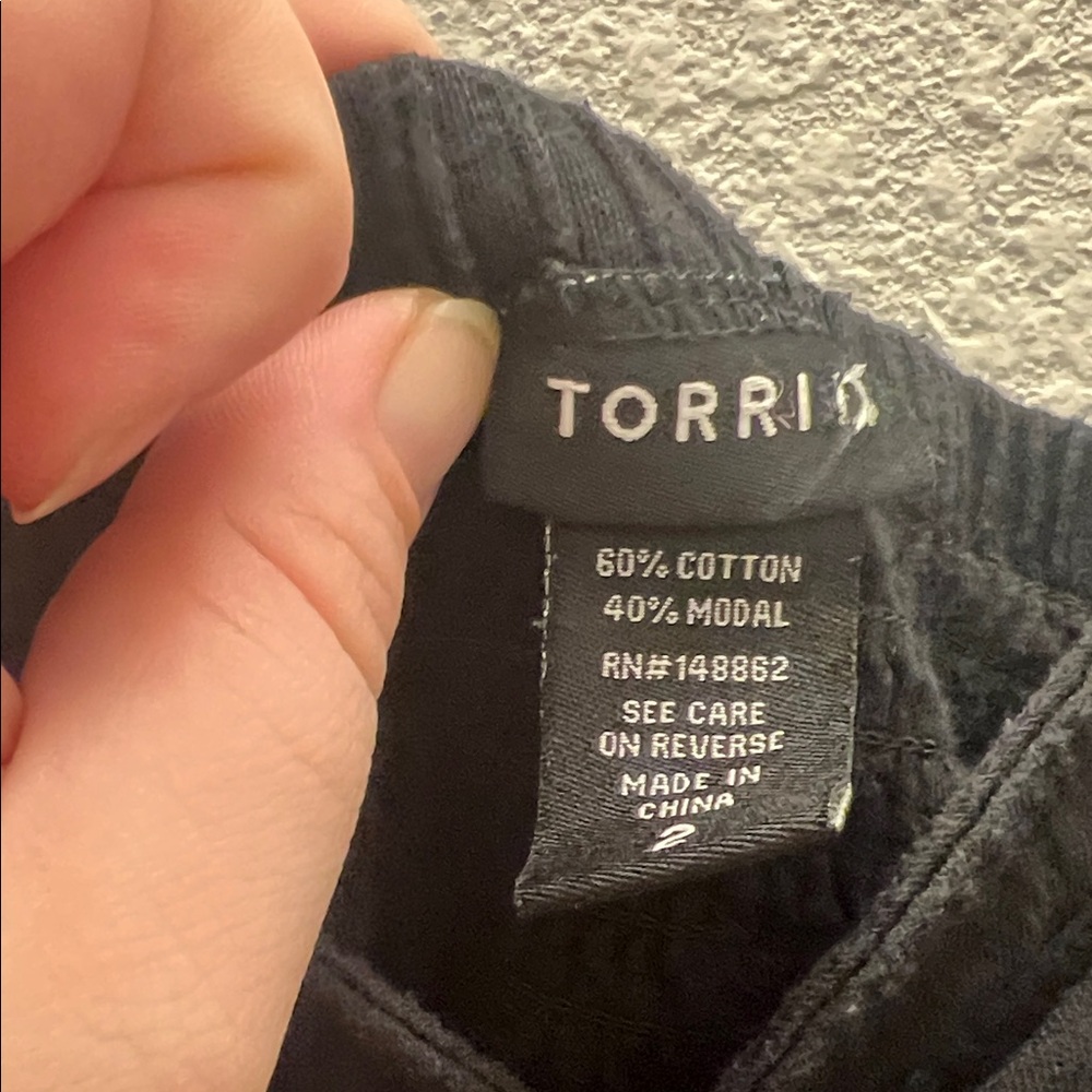 Torrid Black Cotton-Blend Top - Picture 2 of 3